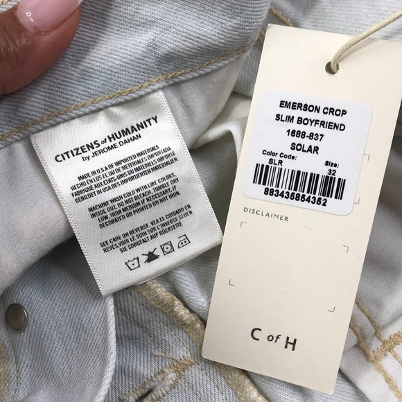 CITIZENS OF HUMANITY Emerson Crop Slim BF Jeans - Picture 7 of 8